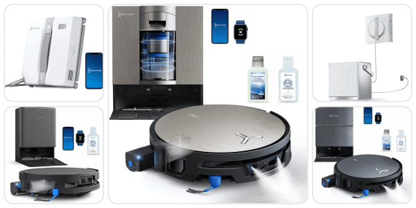 A robot vacuum cleaner with a smart watch and a smart watch
