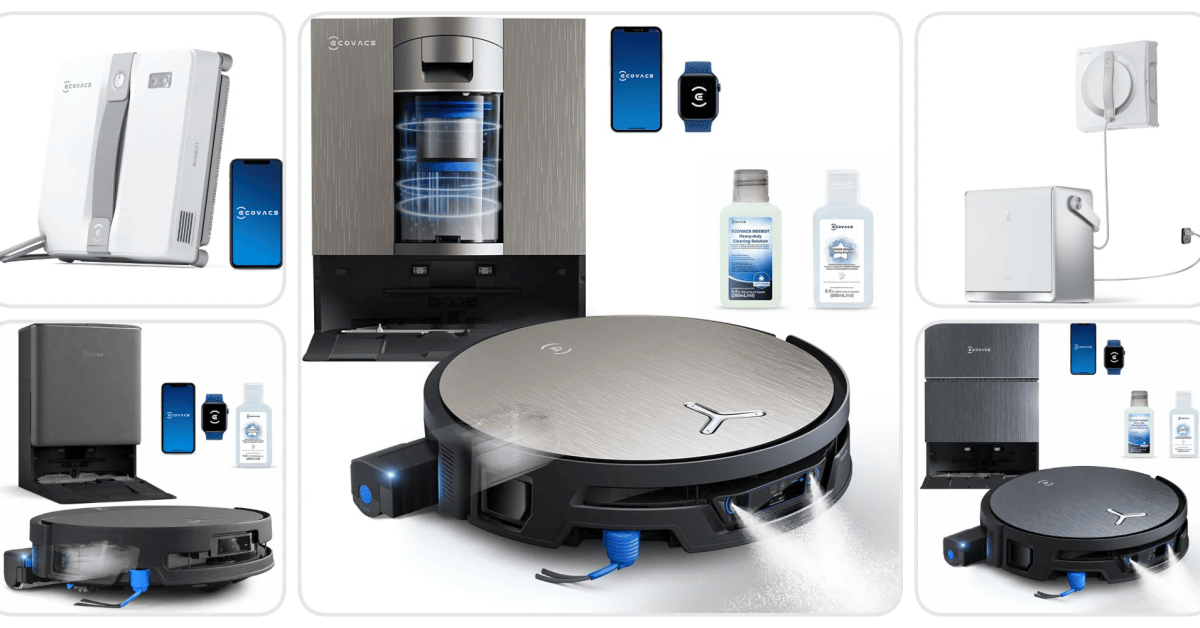 Upgrade your floor and/or window cleaning with ECOVACS robots at up to 45% off starting from 2 Upgrade your floor and/or window cleaning with ECOVACS robots at up to 45% off starting from 2