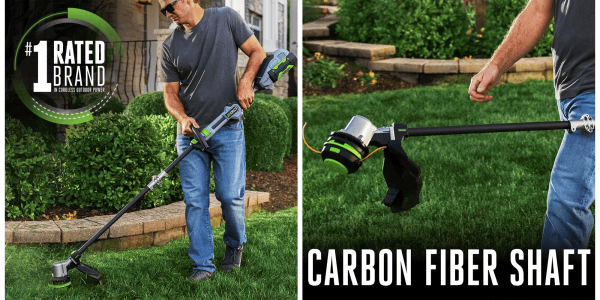 A man holding a lawn mower