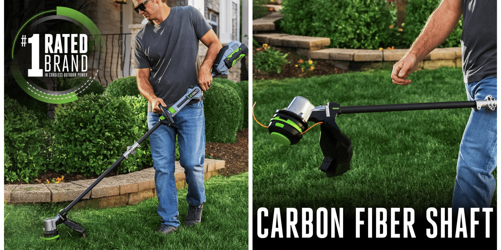 A man holding a lawn mower