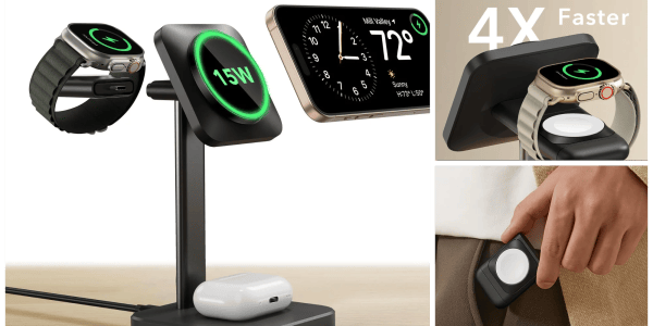 A device with a clock and a charging device