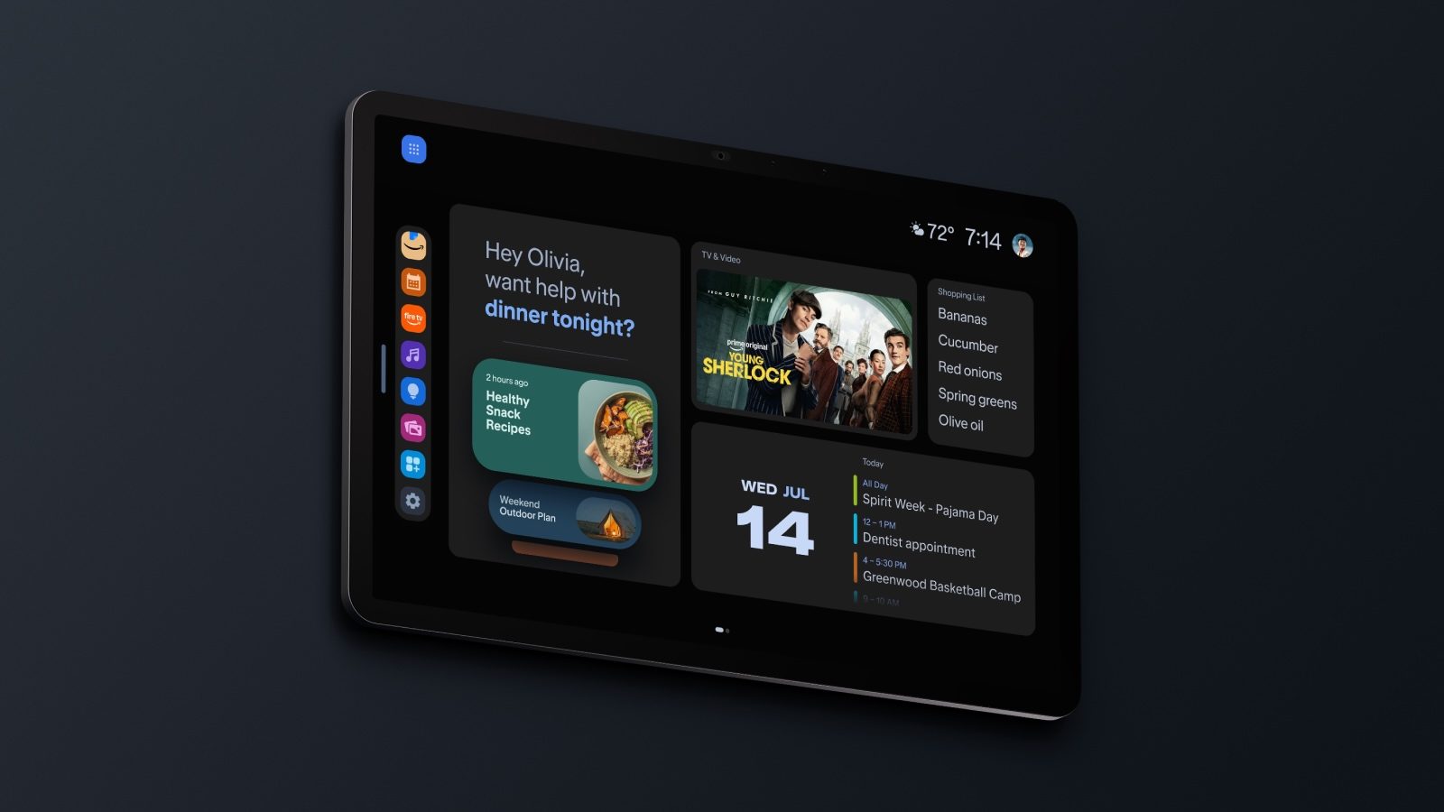 A tablet with a screen on