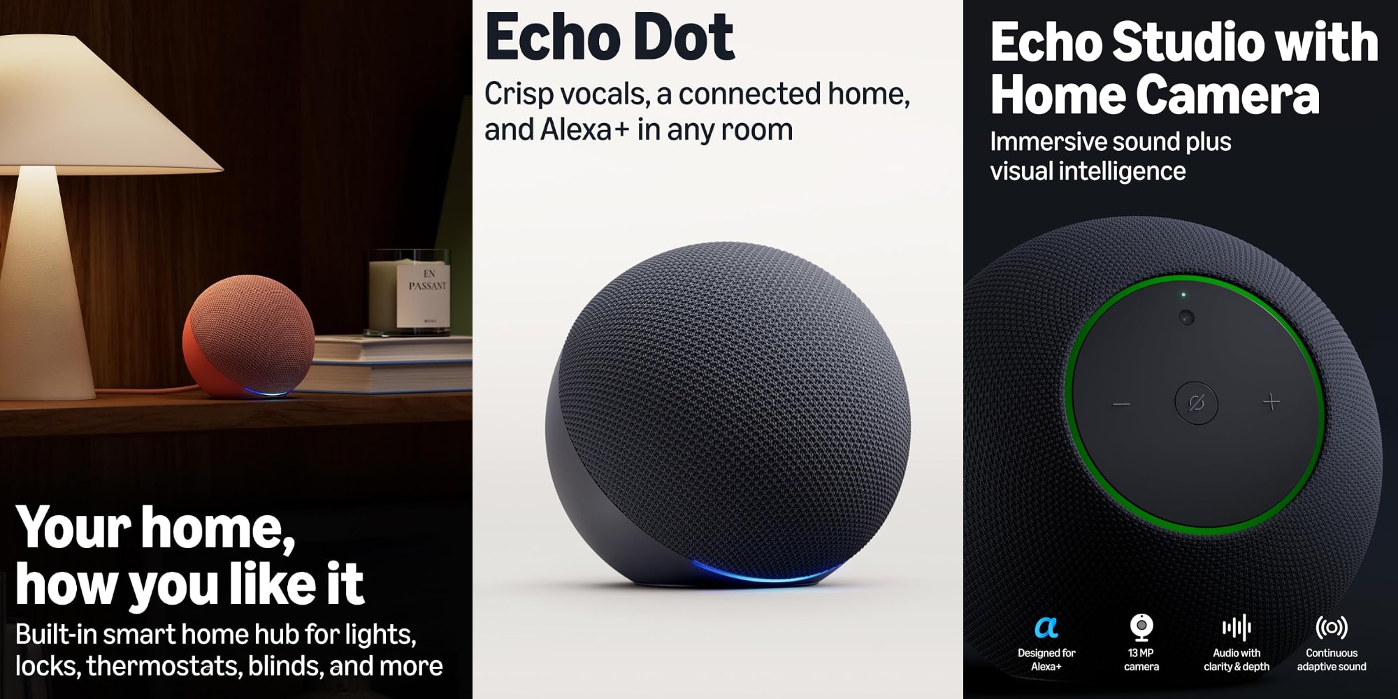 A black round object with a blue light