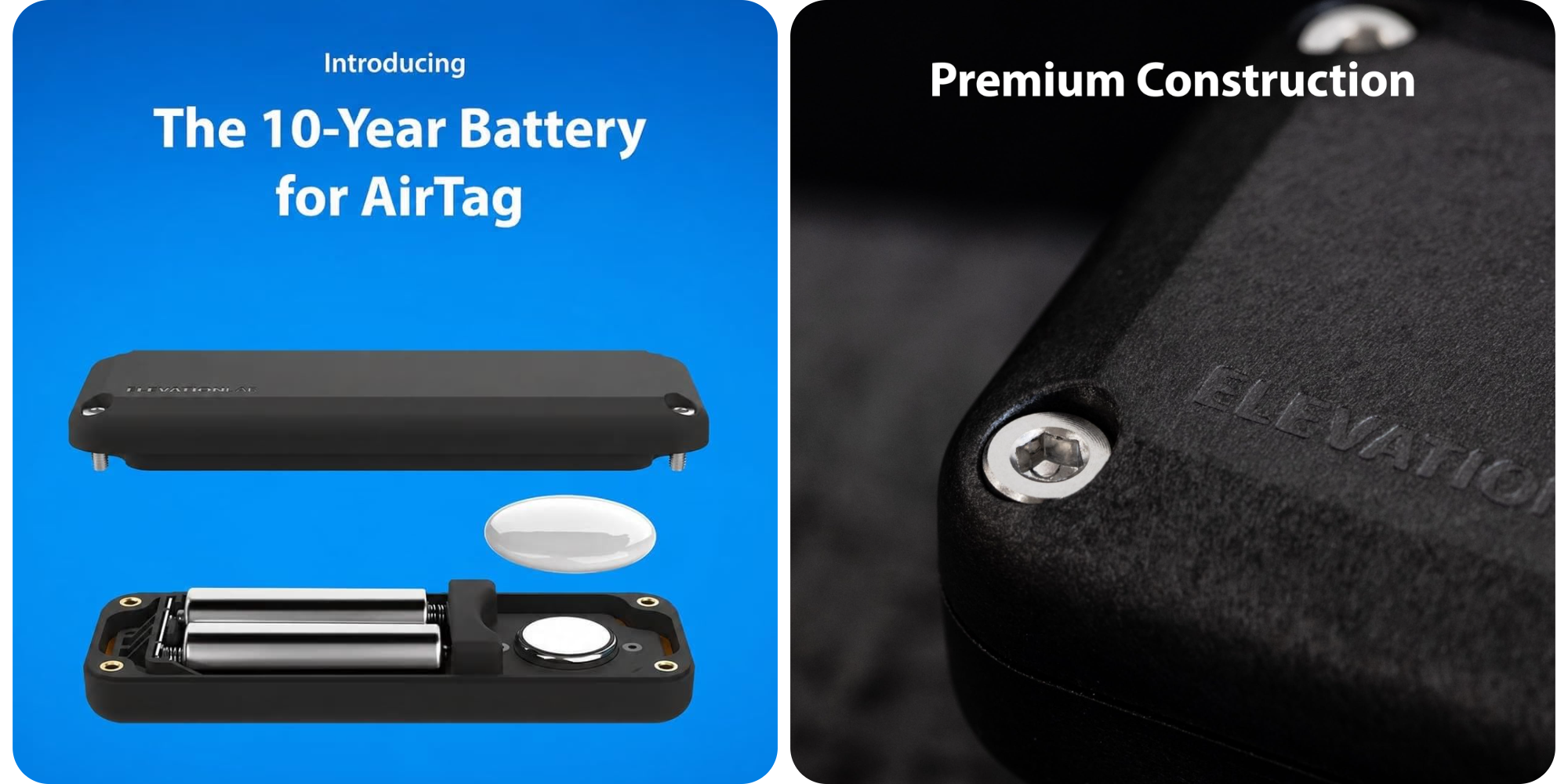 Score four of Elevation Lab’s 10-year AirTag battery cases at just $9 a pop