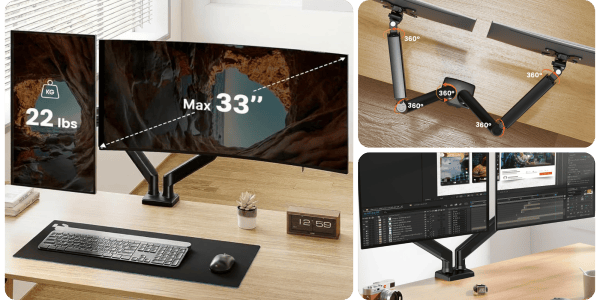 A computer screen on a desk