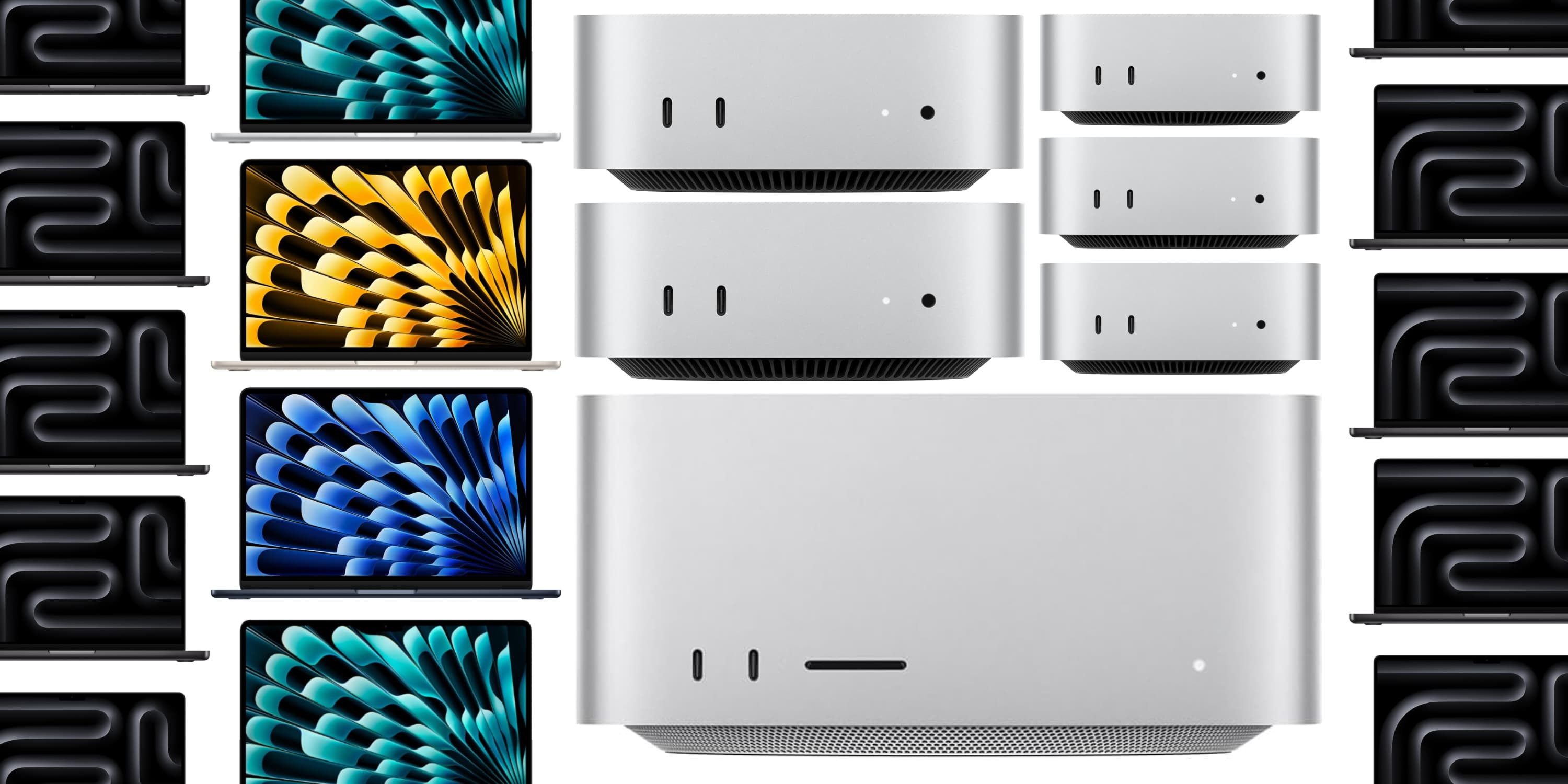 A computer with different colors and patterns