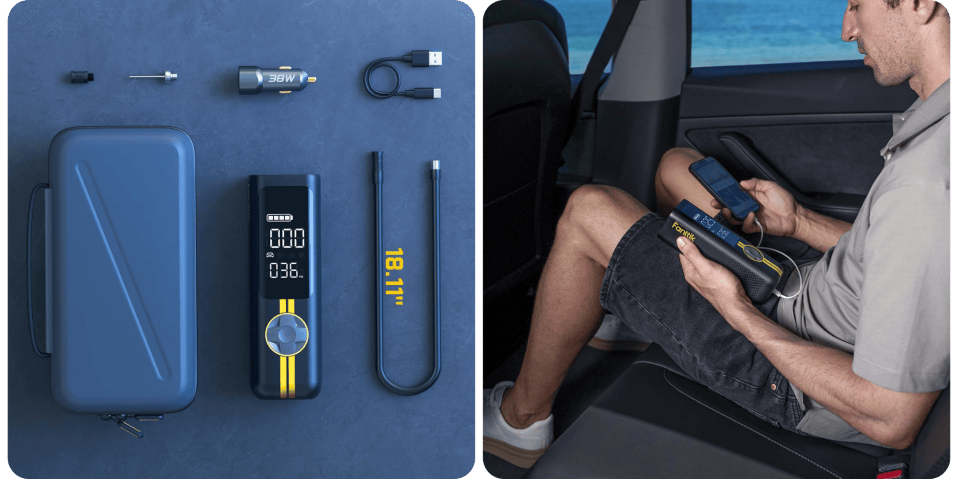 A man sitting in a car holding a phone