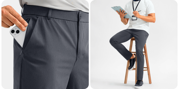 A man sitting on a stool holding a clipboard