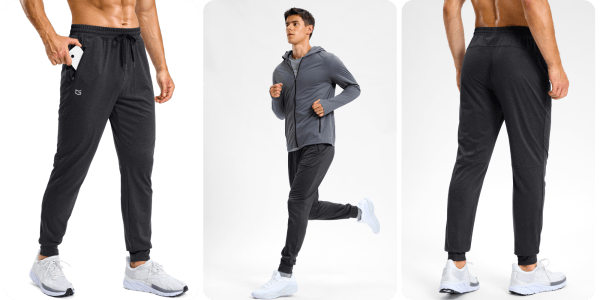 A man running in different poses