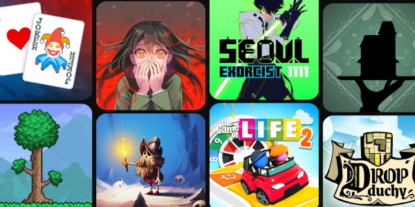 A collage of a game
