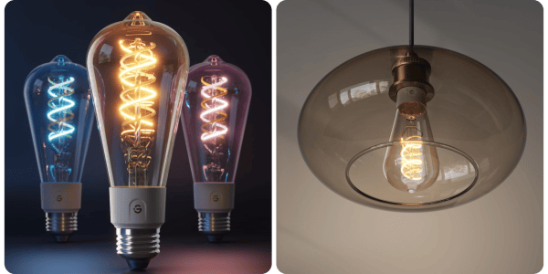 A close up of a light bulb
