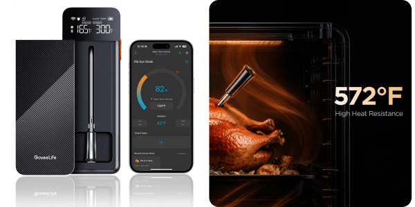 A cell phone with a digital temperature display