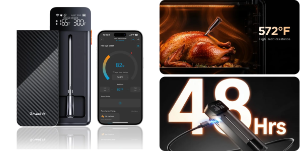 A cell phone with a temperature gauge