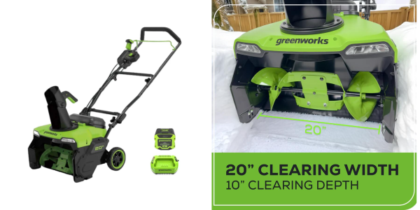 A green and black lawnmower
