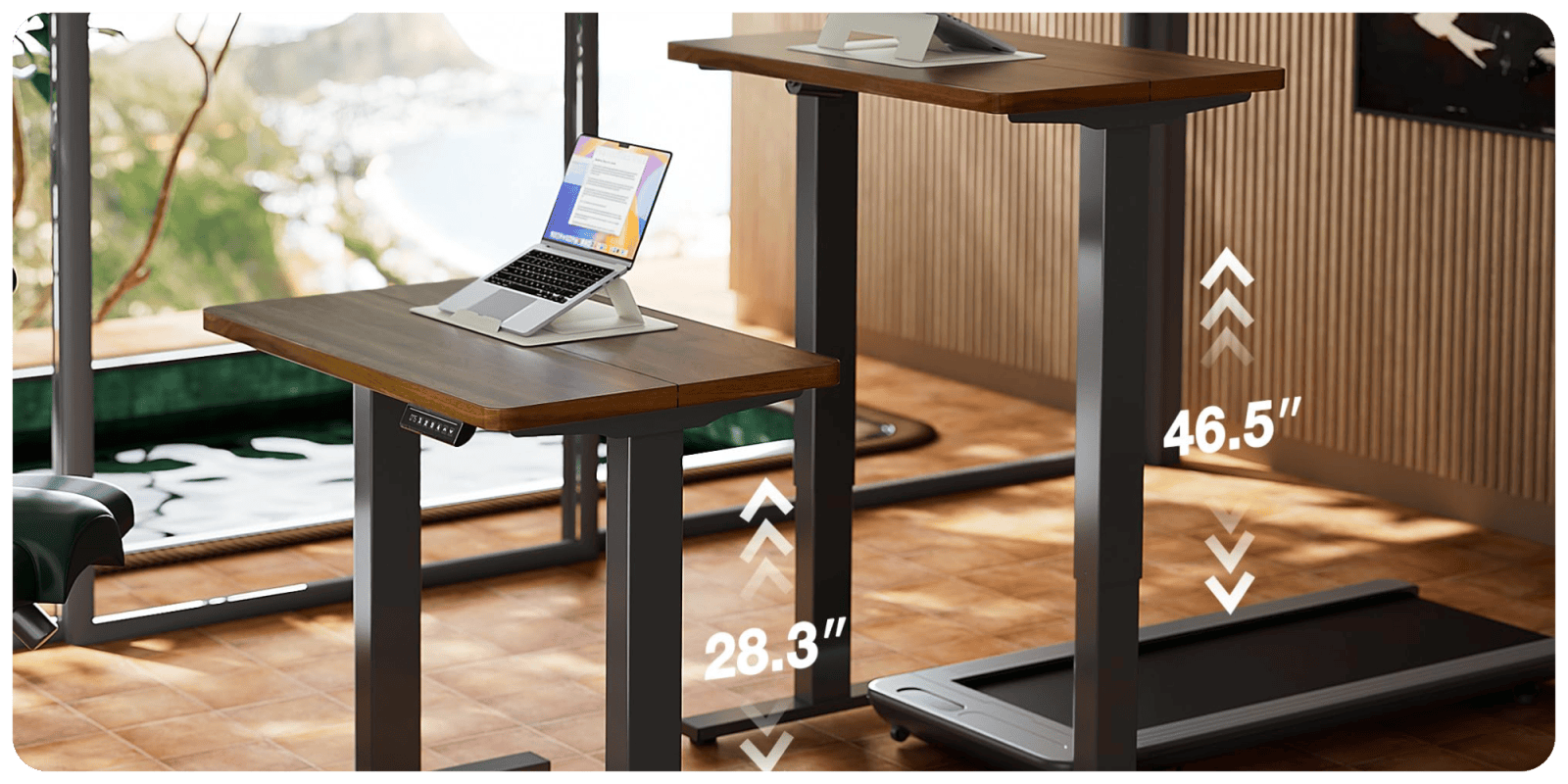 A laptop on a desk