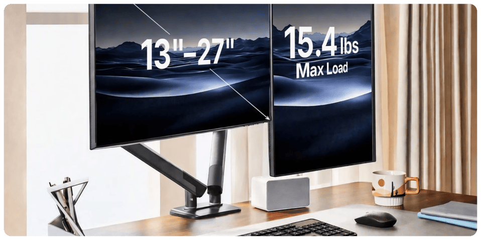 A computer screens on a desk