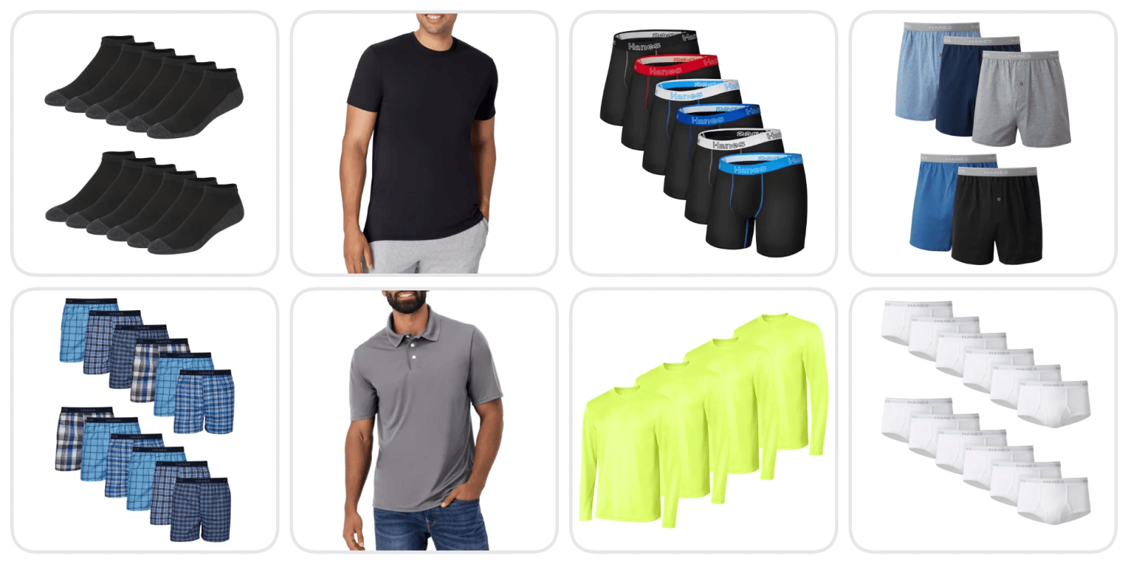 A collage of men's clothes