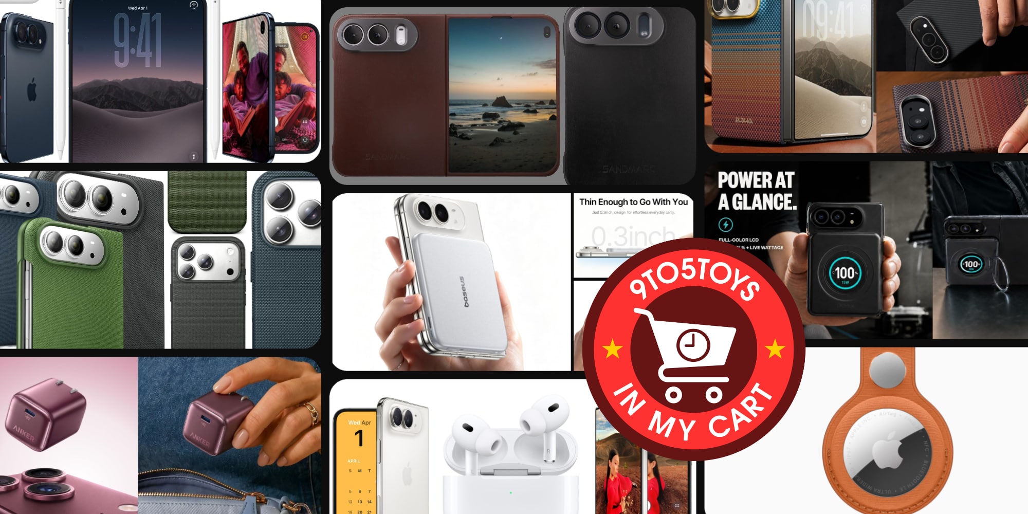 A collage of cell phones