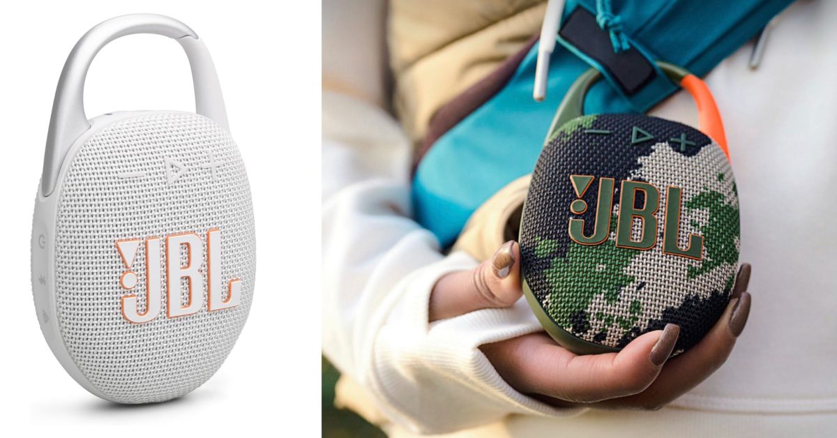 JBL’s Clip 5 ultra-portable Bluetooth speaker with built-in carabiner and Auracast support is just  today