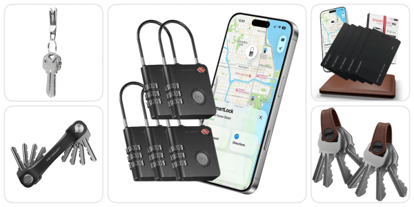 A group of locks next to a cell phone