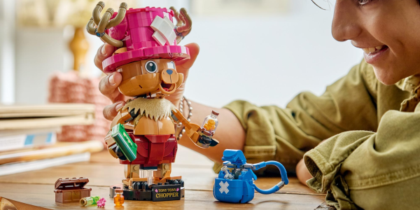 A person holding a toy