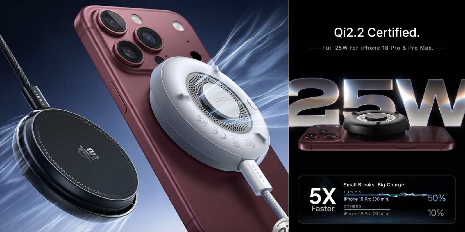 A cell phone with a speaker attached to it