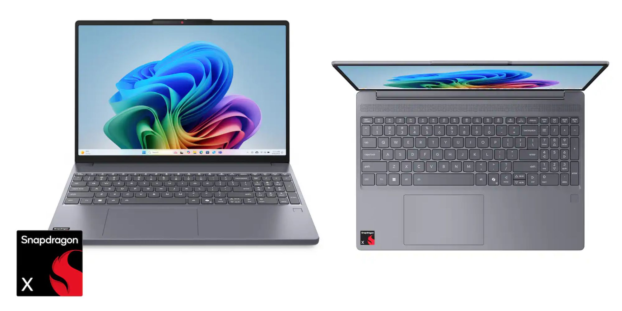 A laptop with a colorful screen