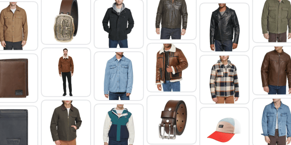 A collage of men's clothes