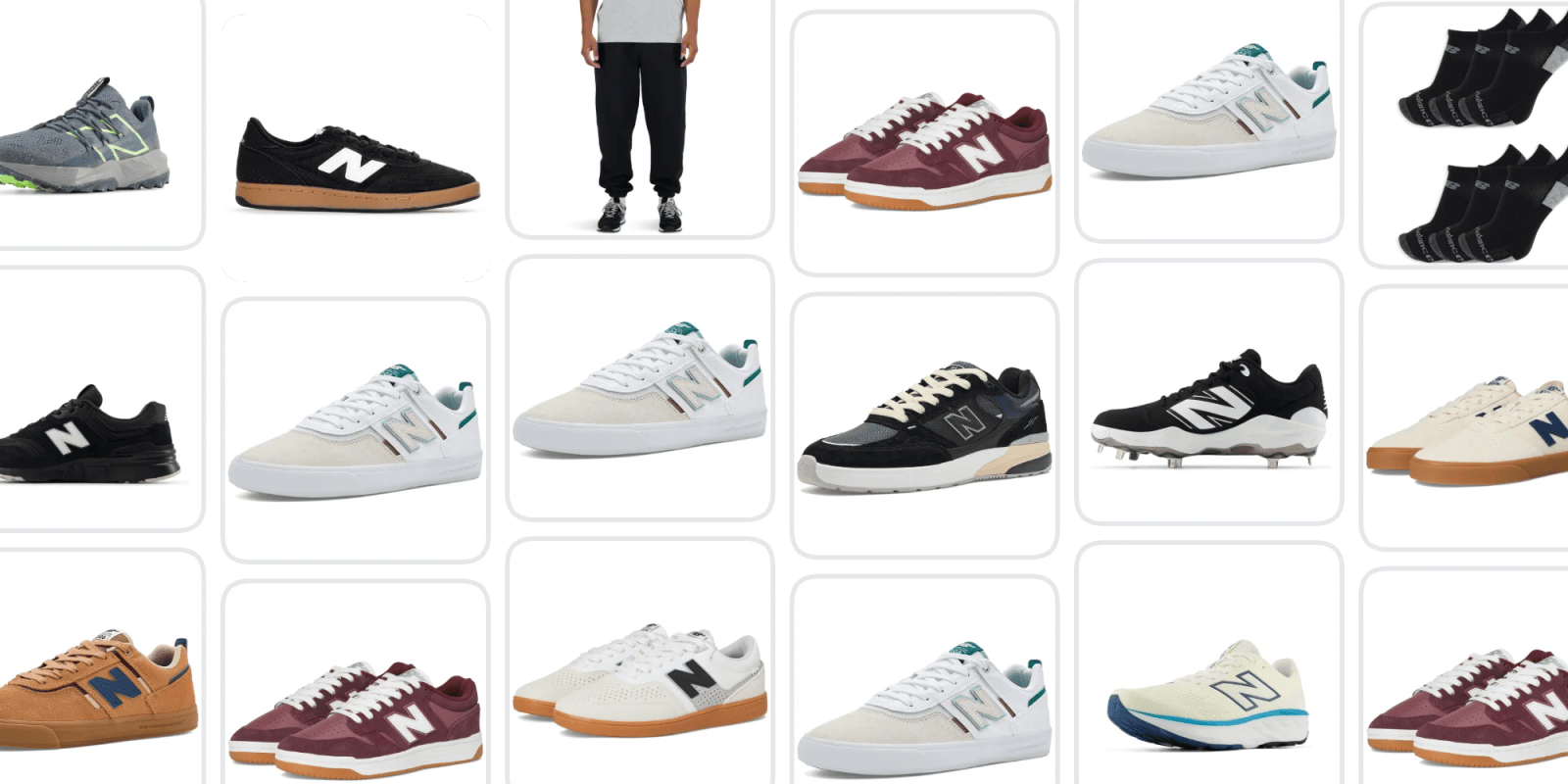 A collage of different shoes