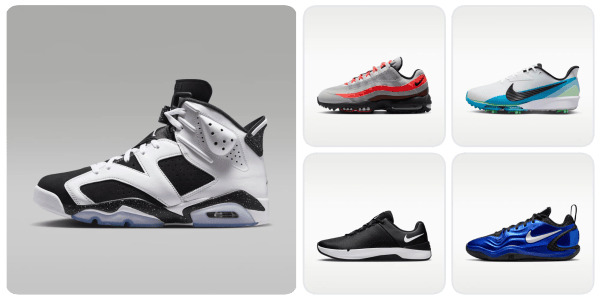 A collage of different shoes
