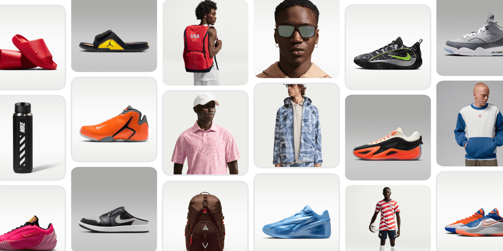 A collage of a man and a man wearing shoes