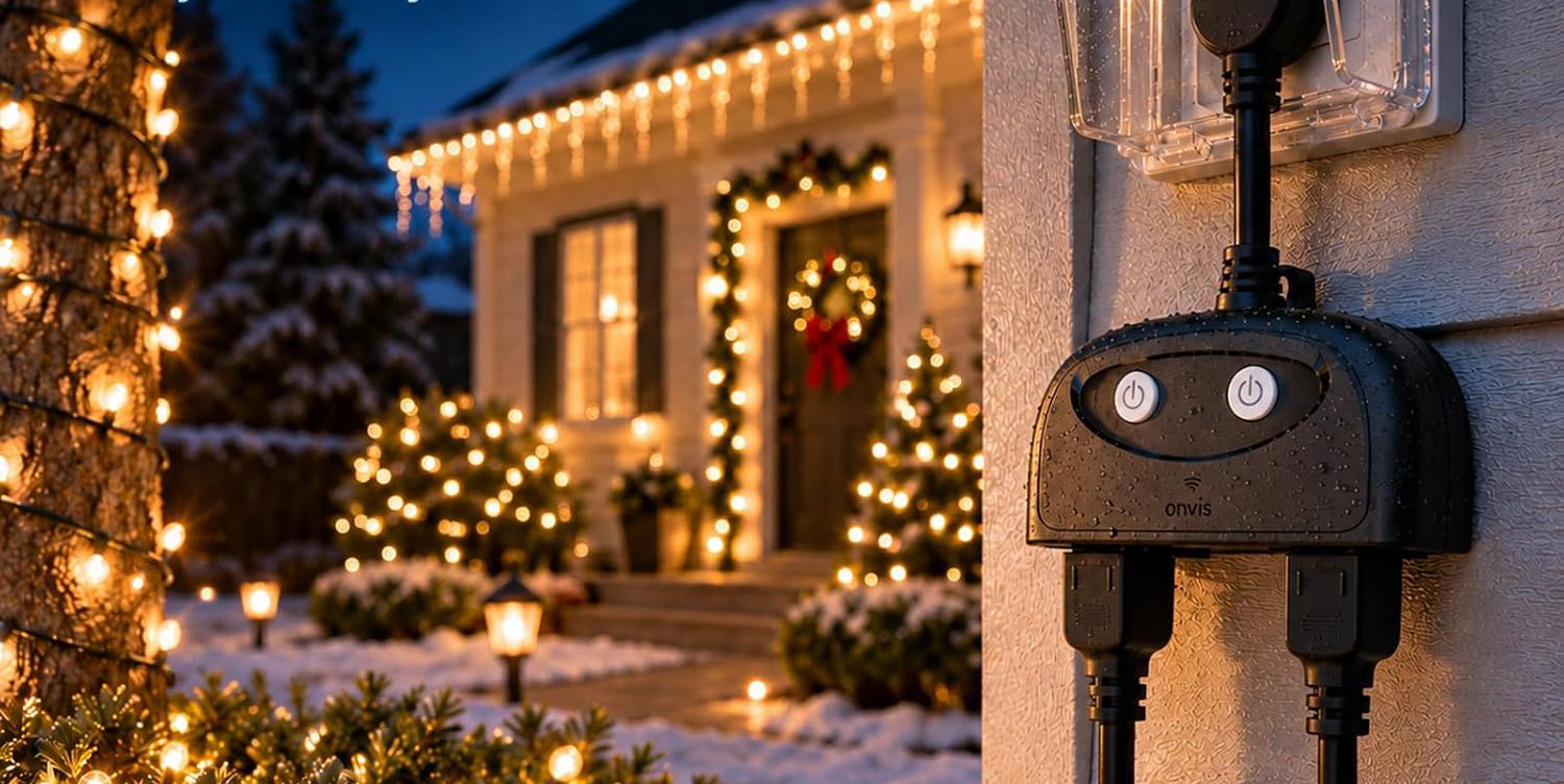 A house with lights and a power outlet