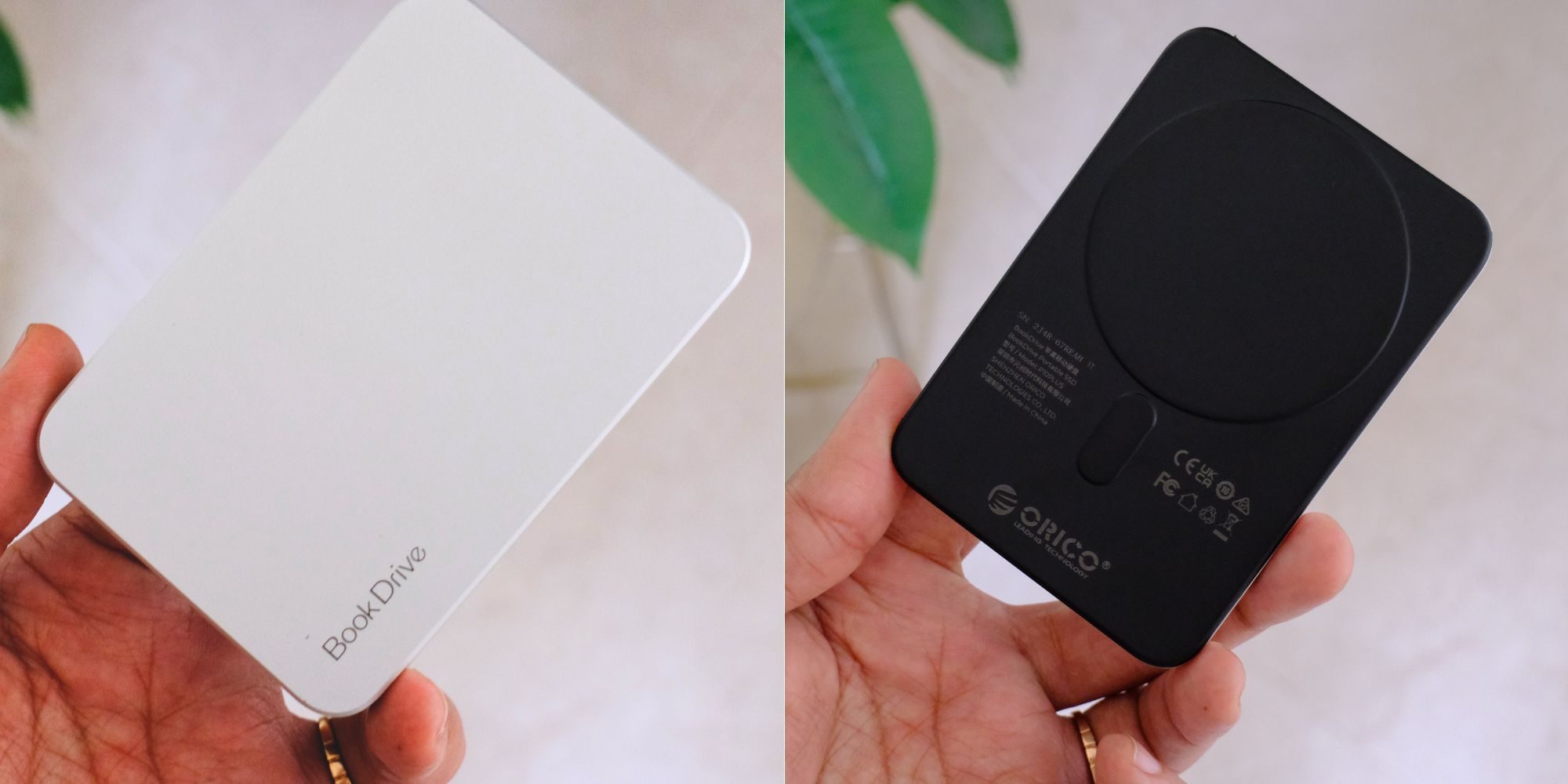 A hand holding a device