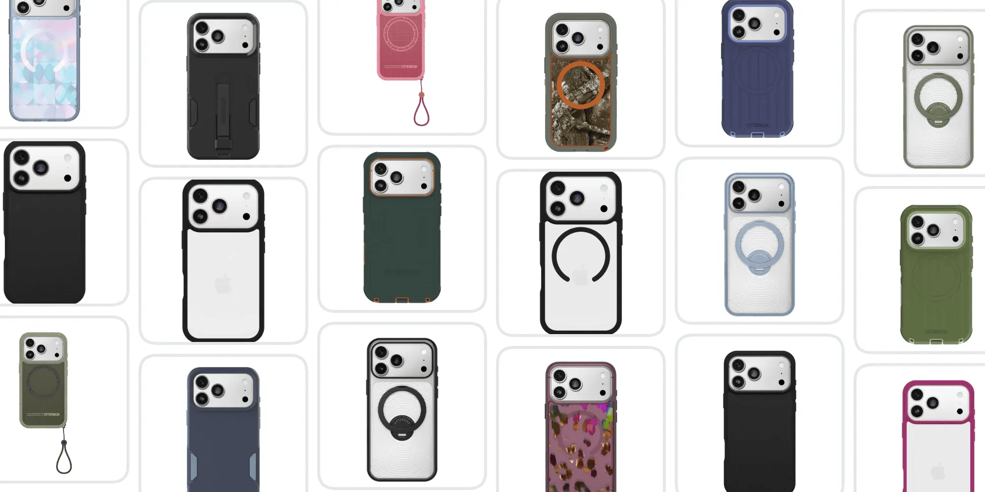 A collage of cell phones