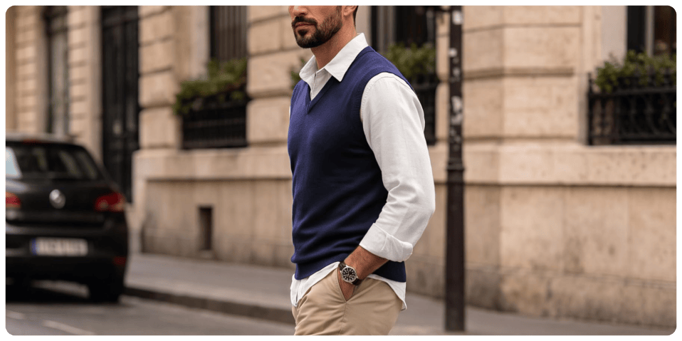 A man in a vest