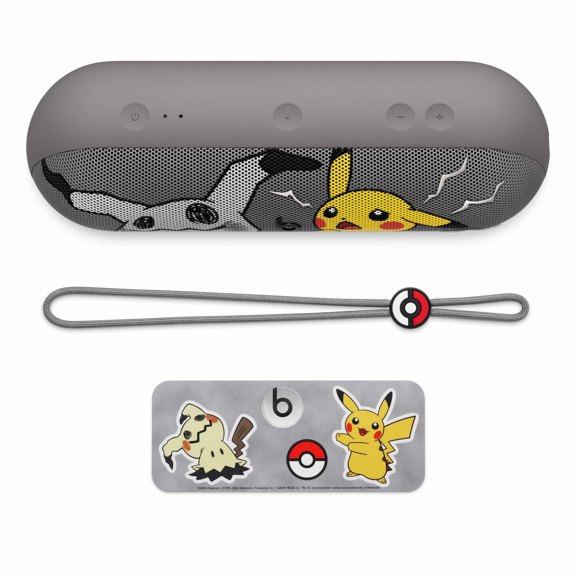 A grey rectangular object with a cartoon character on it