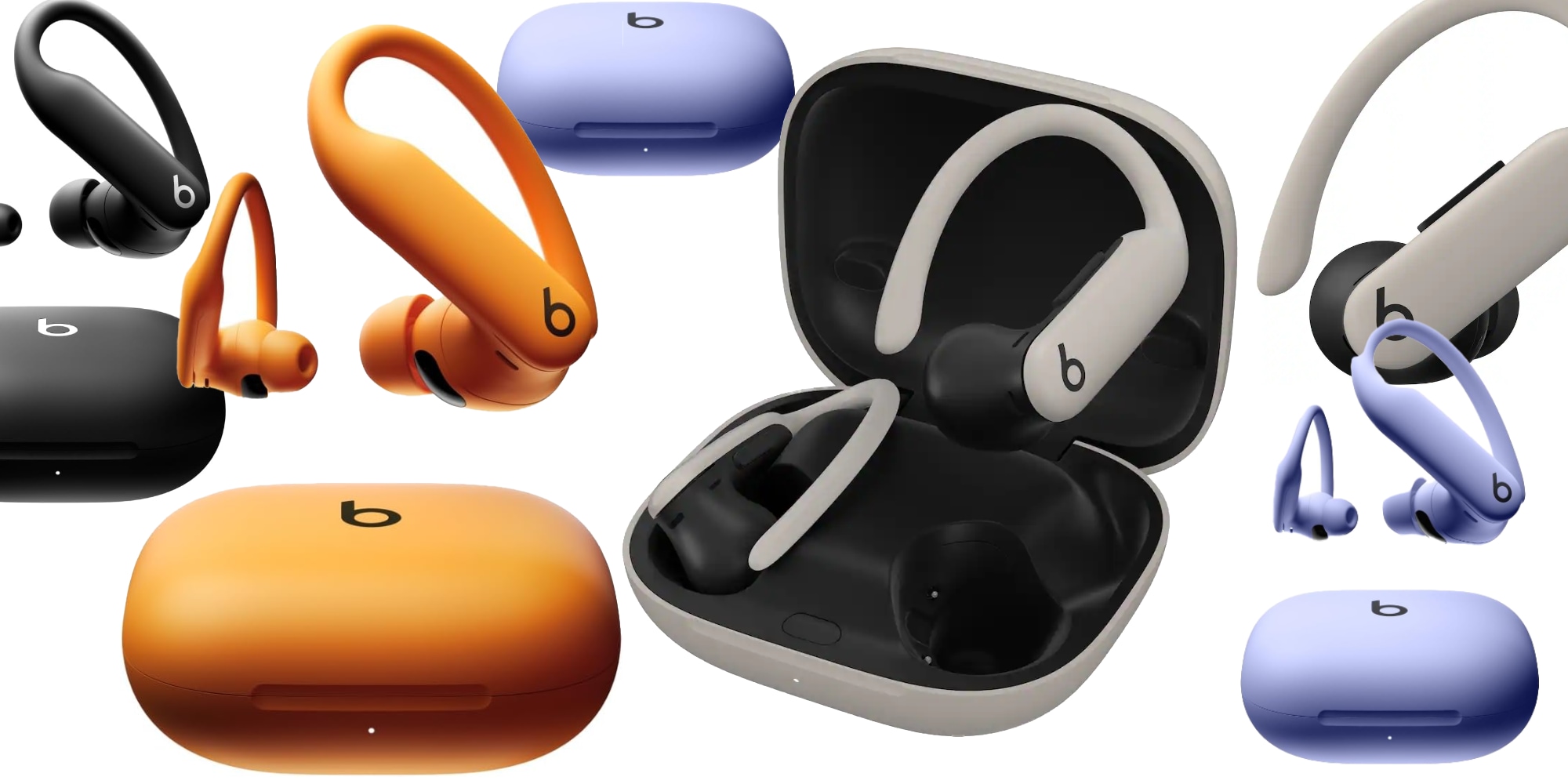 A group of colorful headphones
