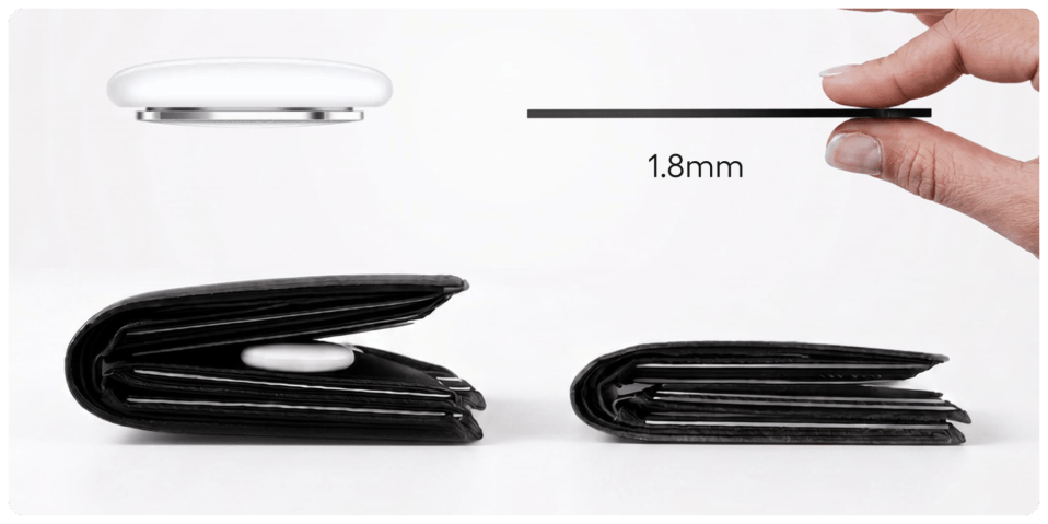 A wallet with a light on it