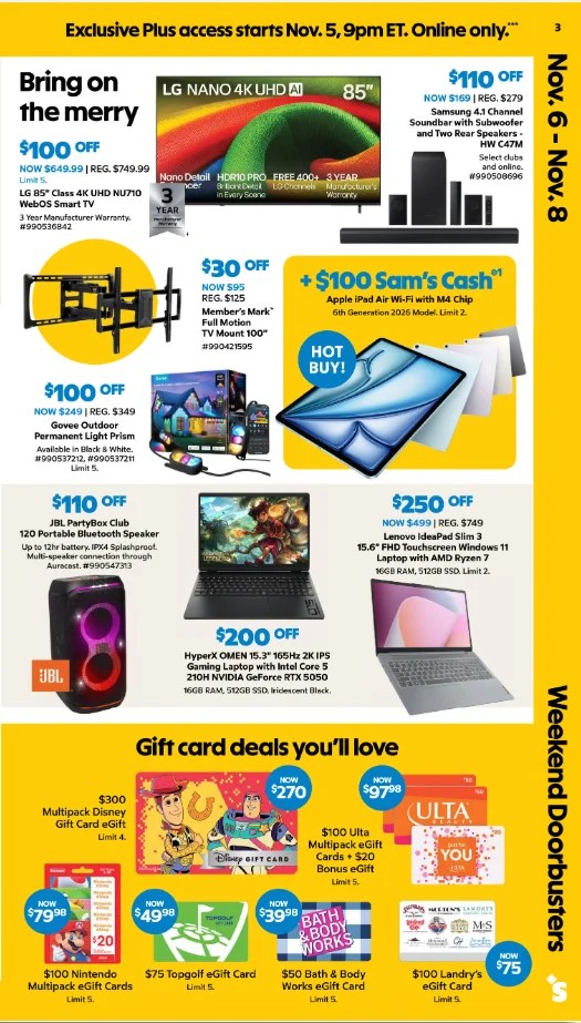 A advertisement for a electronics store