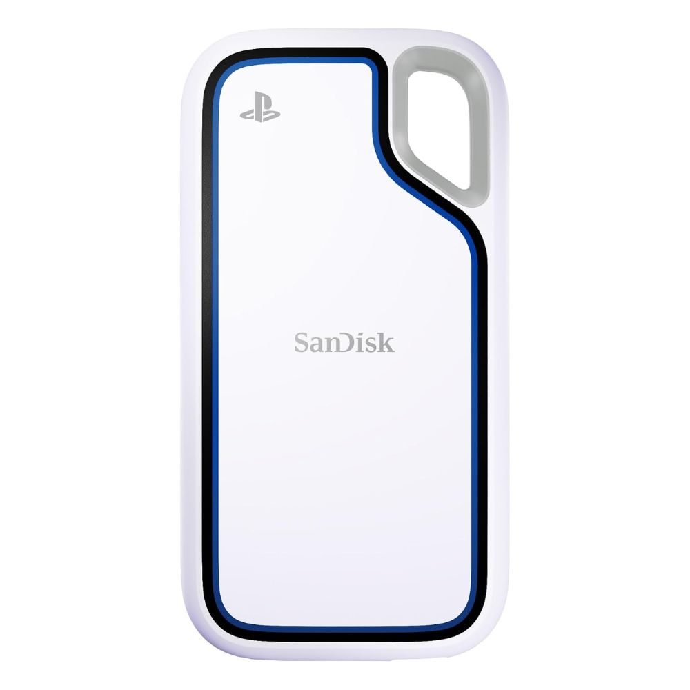 A white and blue device