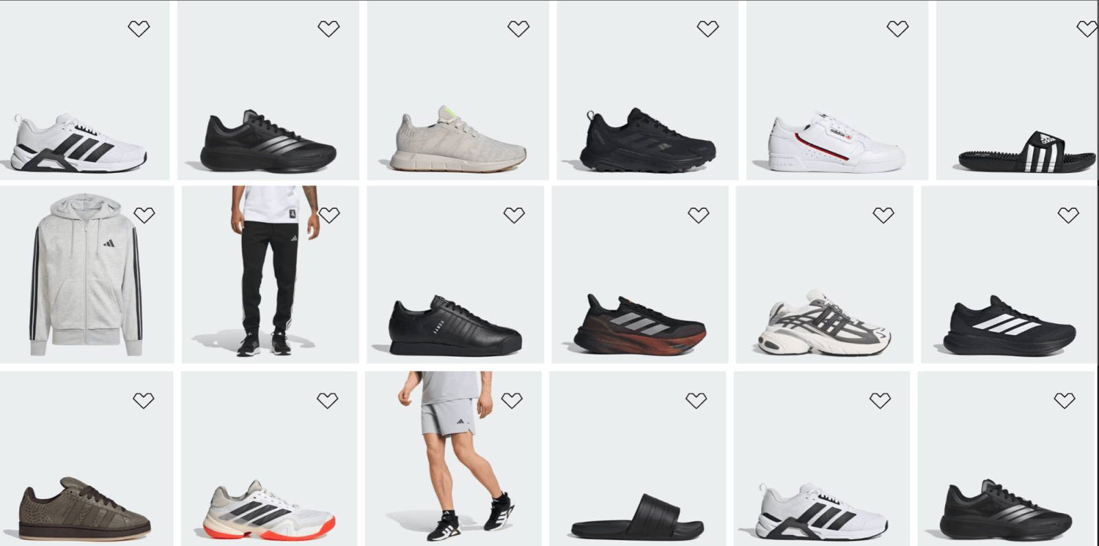 A collage of different shoes