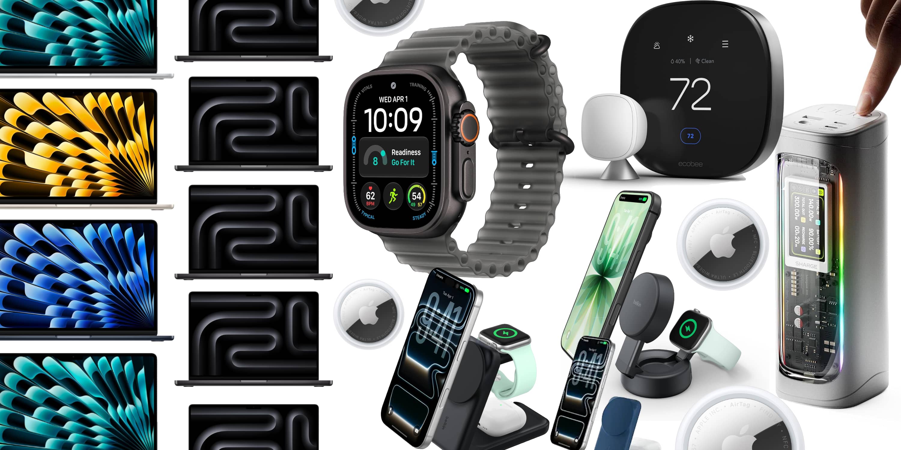 A collage of different electronic devices