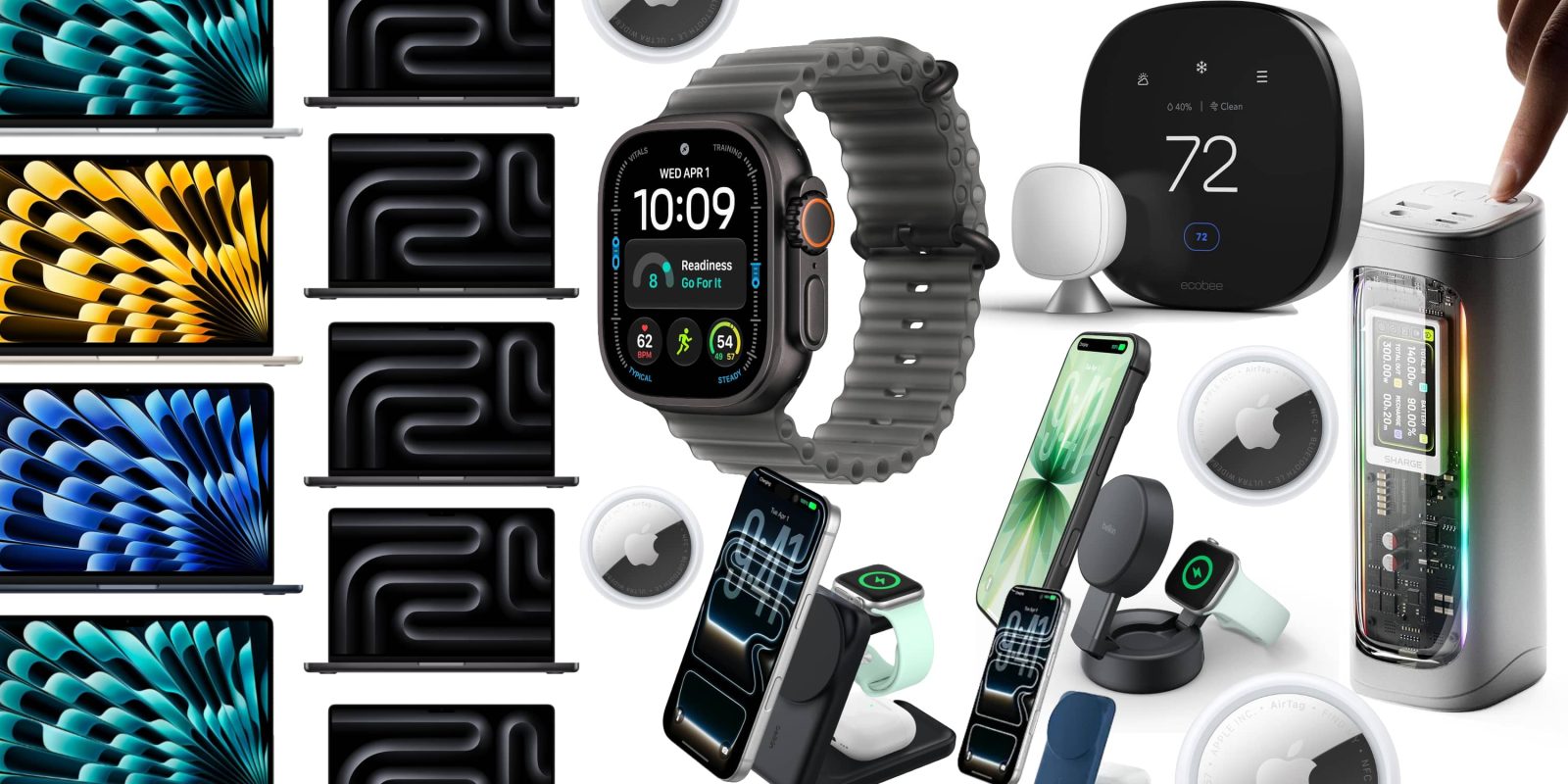 A collage of different electronic devices