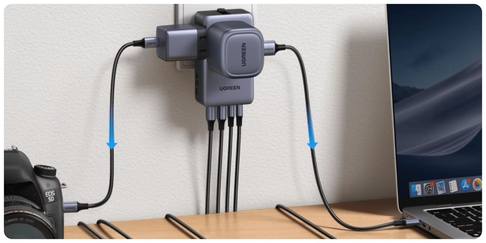 A power outlet with wires connected to it