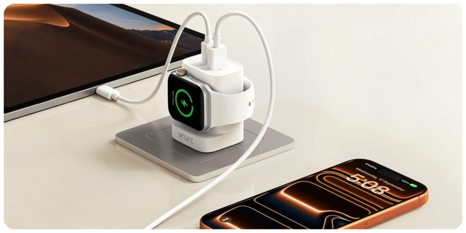 A device with a charger attached to it