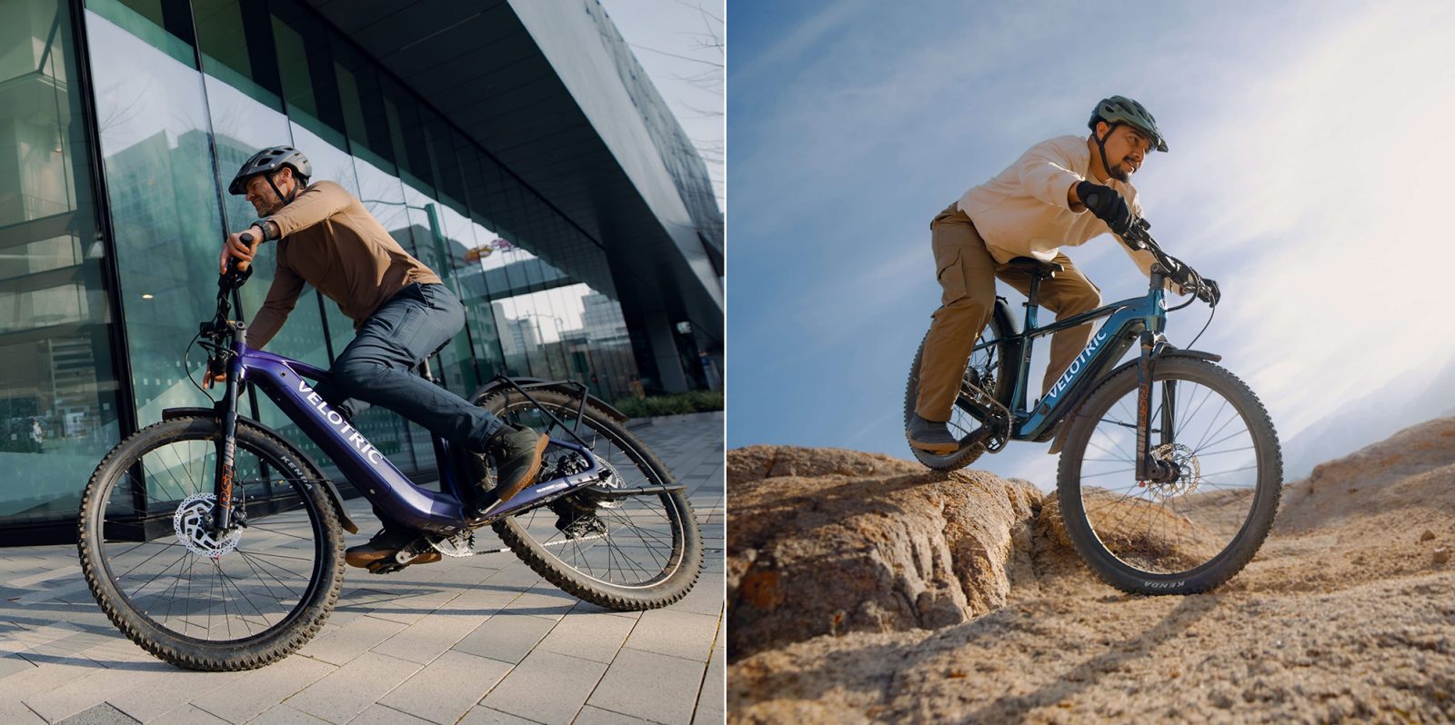 A man riding a bike