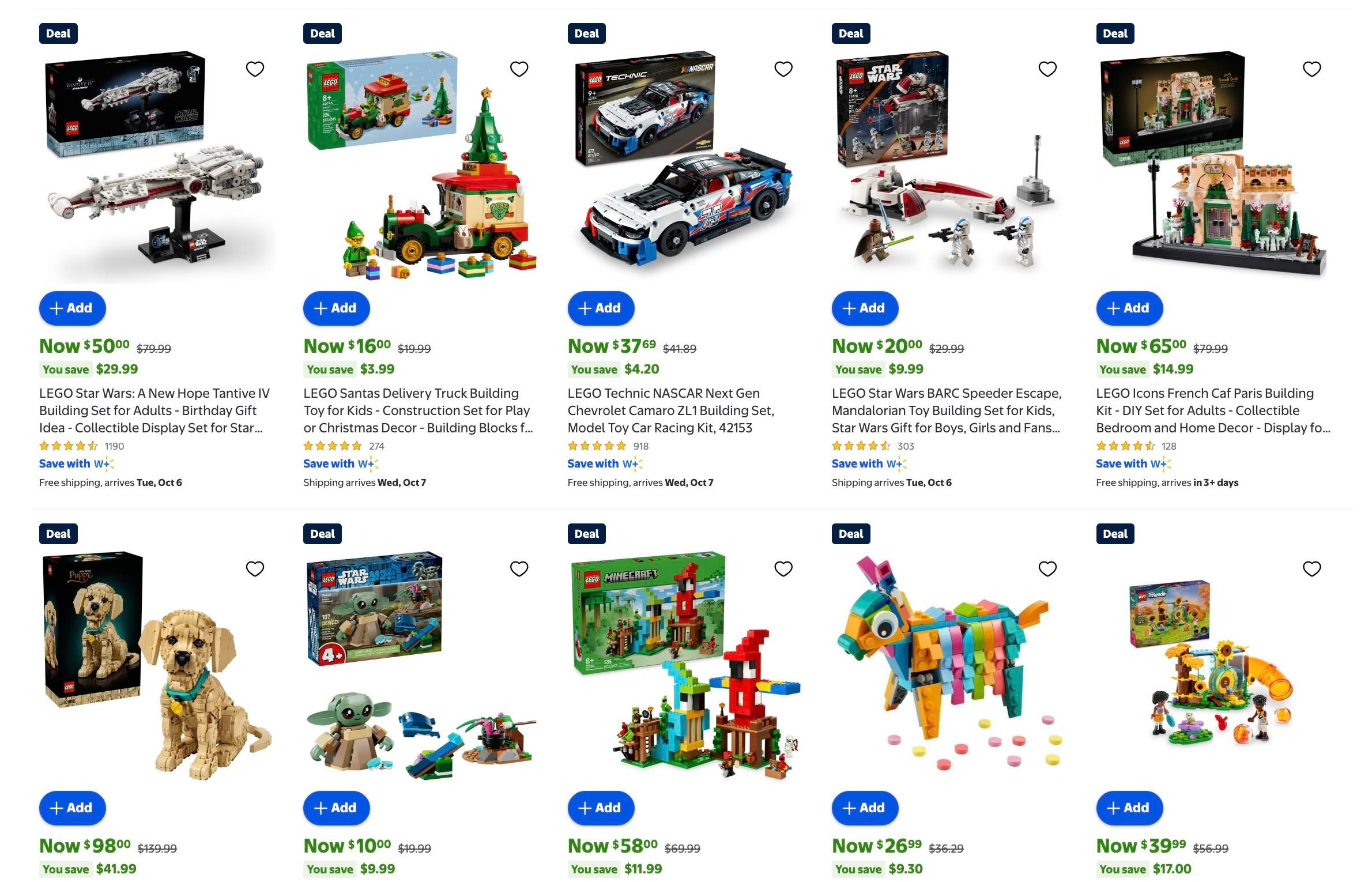 A screenshot of a website with toys