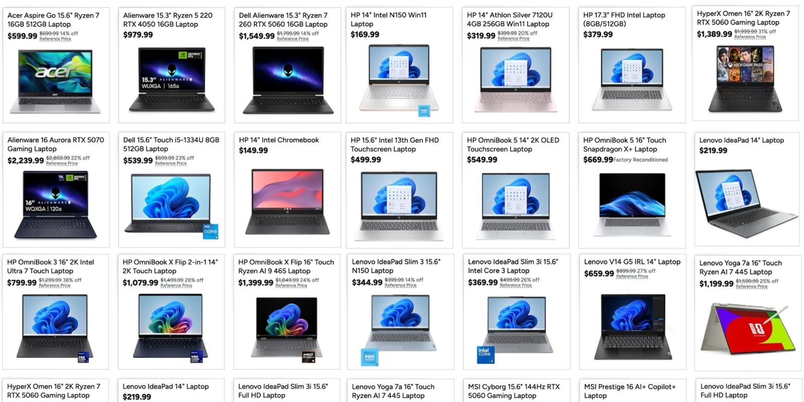 A screenshot of a laptop