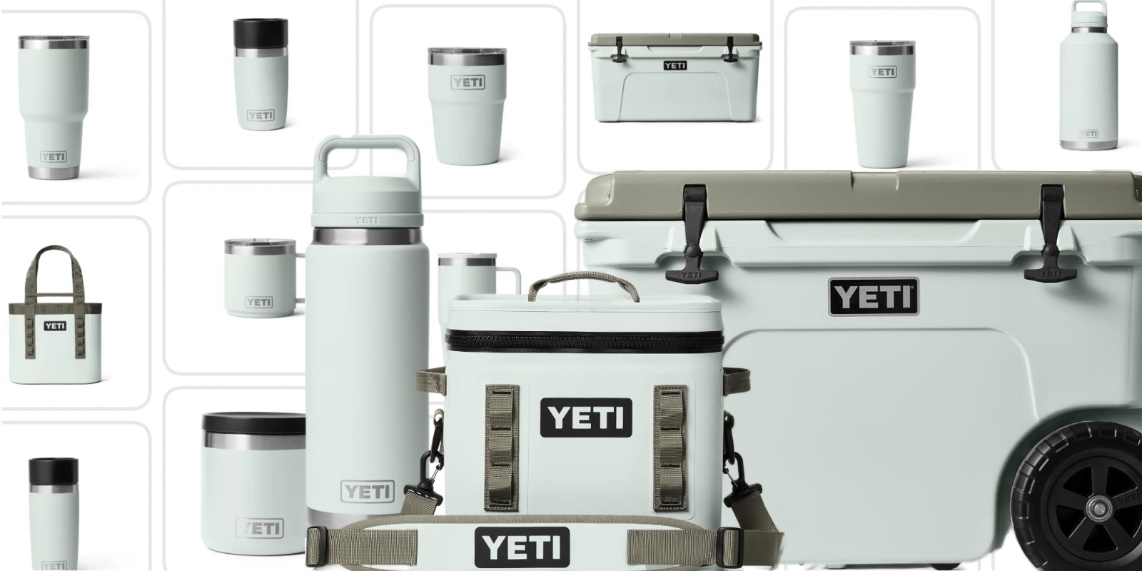 A group of coolers and bottles