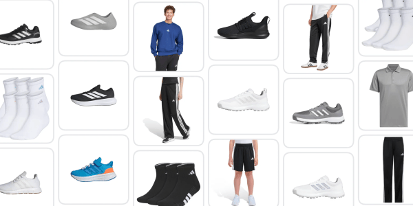 A collage of a man and a pair of shoes